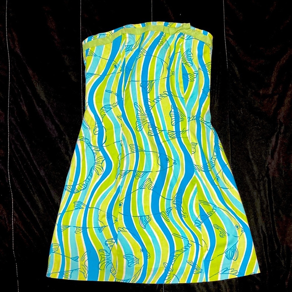 Lilly Pulitzer Making Waves Strapless Dress